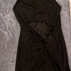 Fashion Nova Black Backless Dress